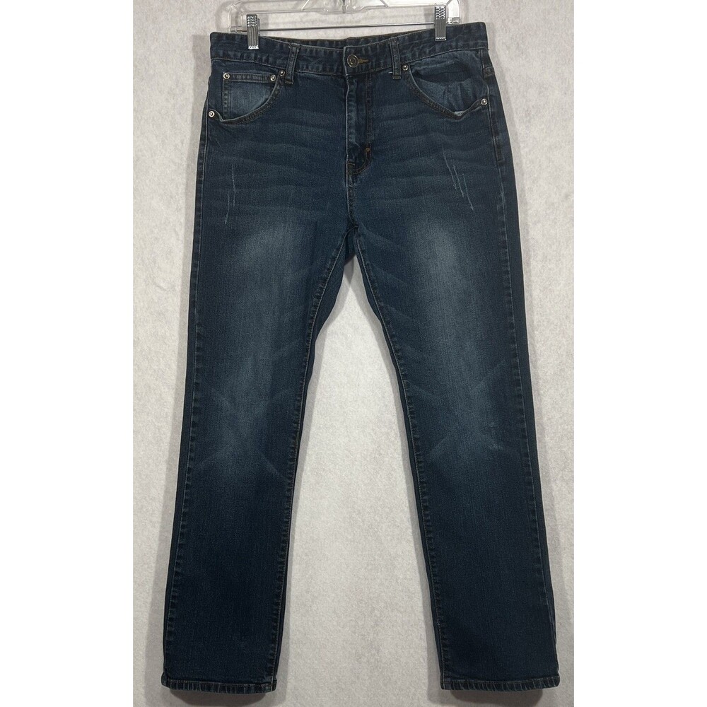Carbon Men's Denim Blue Jeans Slim Straight Flex Jeans Size 32x32